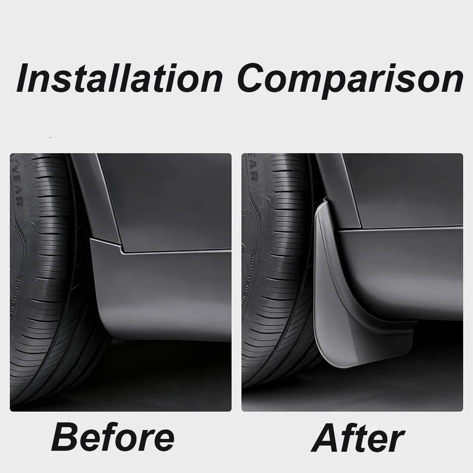 For Tesla Model 3 Model Y Juniper 2021-2025 Front and Rear Decated TPE Mudguard Car Accessories