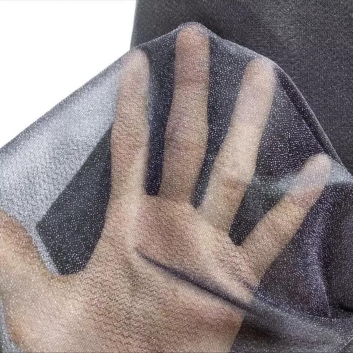 Kain lem trikot kulit jeruk bahan furing trikot - Hitam, Harga persetengah meter