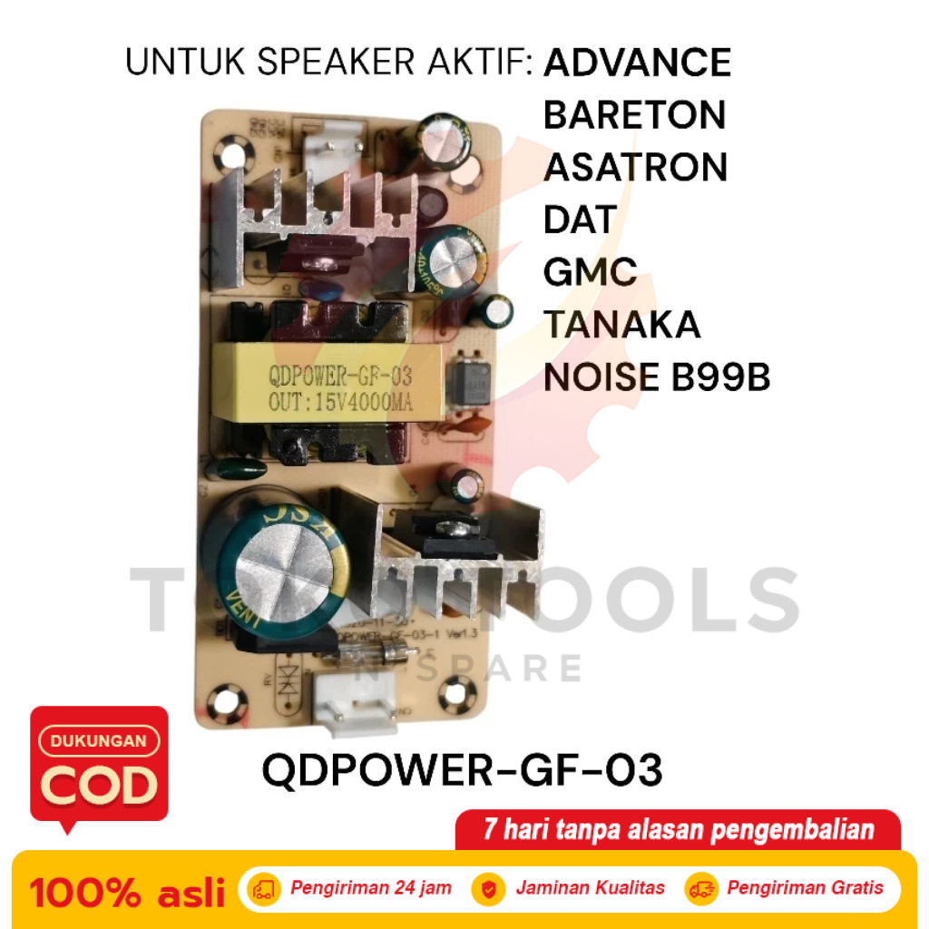 Adaptor Speaker Aktif 15V 4A – PSU Baretone Tanaka Advance Asatron Dat