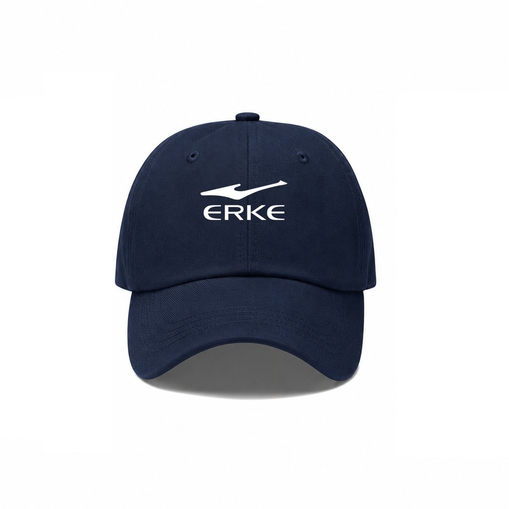 Topi Baseball ERKE Logo Print - Bahan 100% Katun, Unisex Pria Wanita, Model Simpel & Keren Sehari-ha