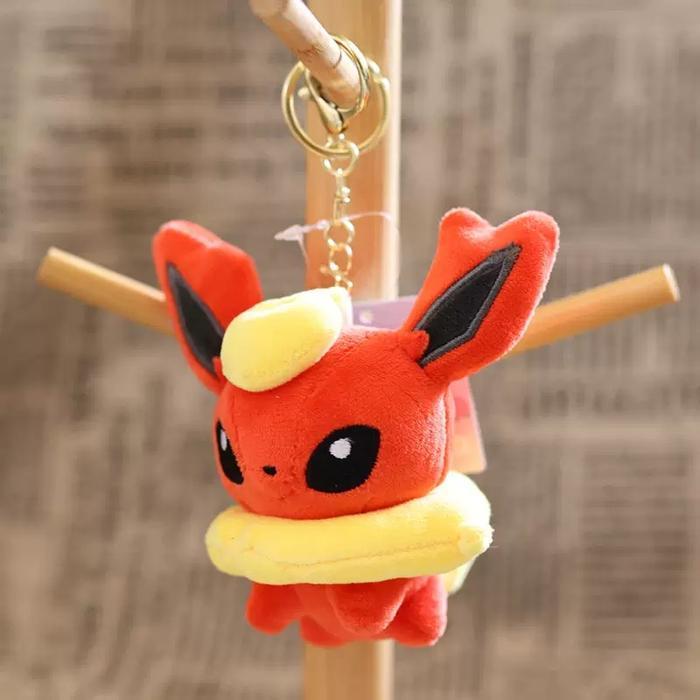 Gantungan Kunci Pokemon Plush Pendant Pokemon Flareon Jolteon Psychic Umbreon - Flareon