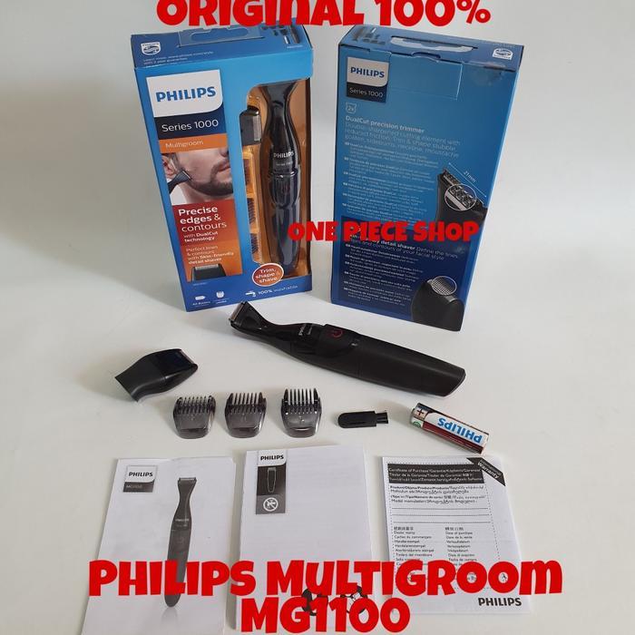 Philips MG1100 Multigroom Series 1000 Alat Cukur Kumis Jenggot Pencukur Listrik Hitam