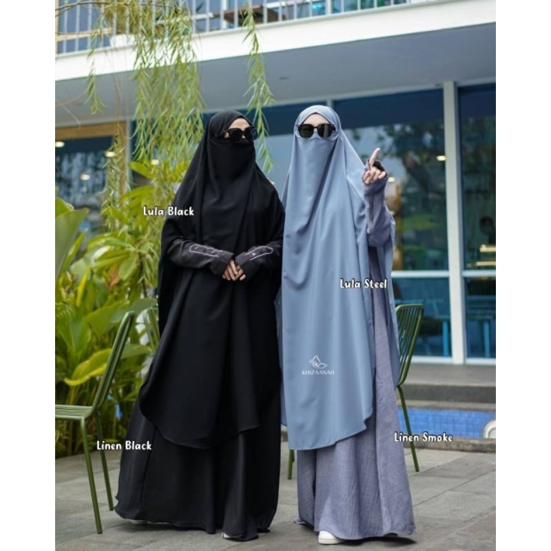 Ready FK Calla Khizaanah FK Lula | French khimar jetblack Khizaanah sunnah | french Khimar Bahan Ber