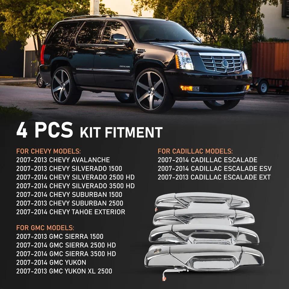 Car Door Handle for 2007-2013 evy Tahoe GMC Yukon Sierra Denali Front Rear 22738722 22738721 2596052