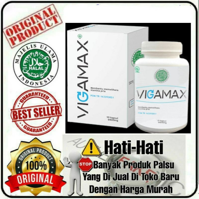 BIG PROMO VIGAMAX CAPSUL 100% BPOM ORIGINAL|ASLI GARANSI SUPLEMEN HERBAL ALAMI Halal