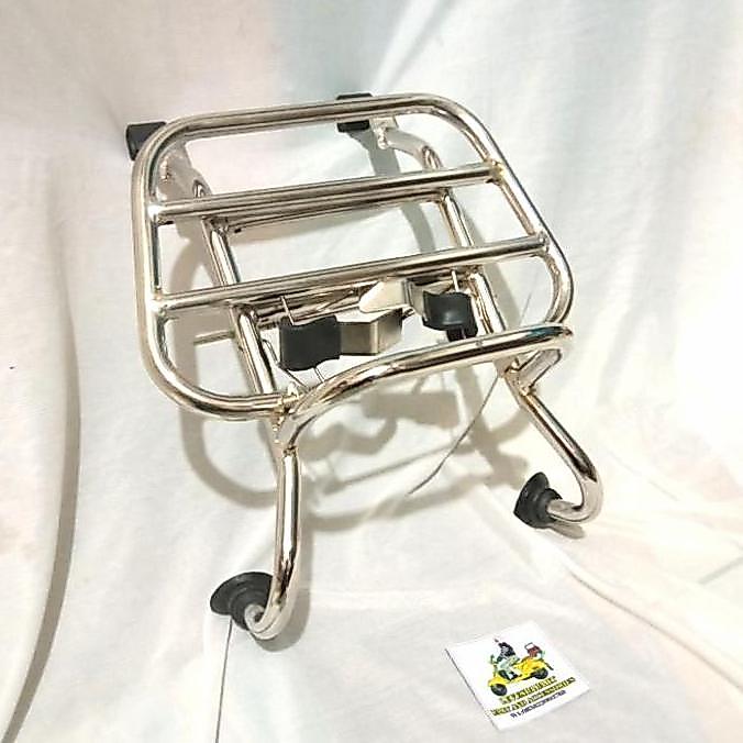 FRONT RACK RAK DEPAN VESPA CROOM