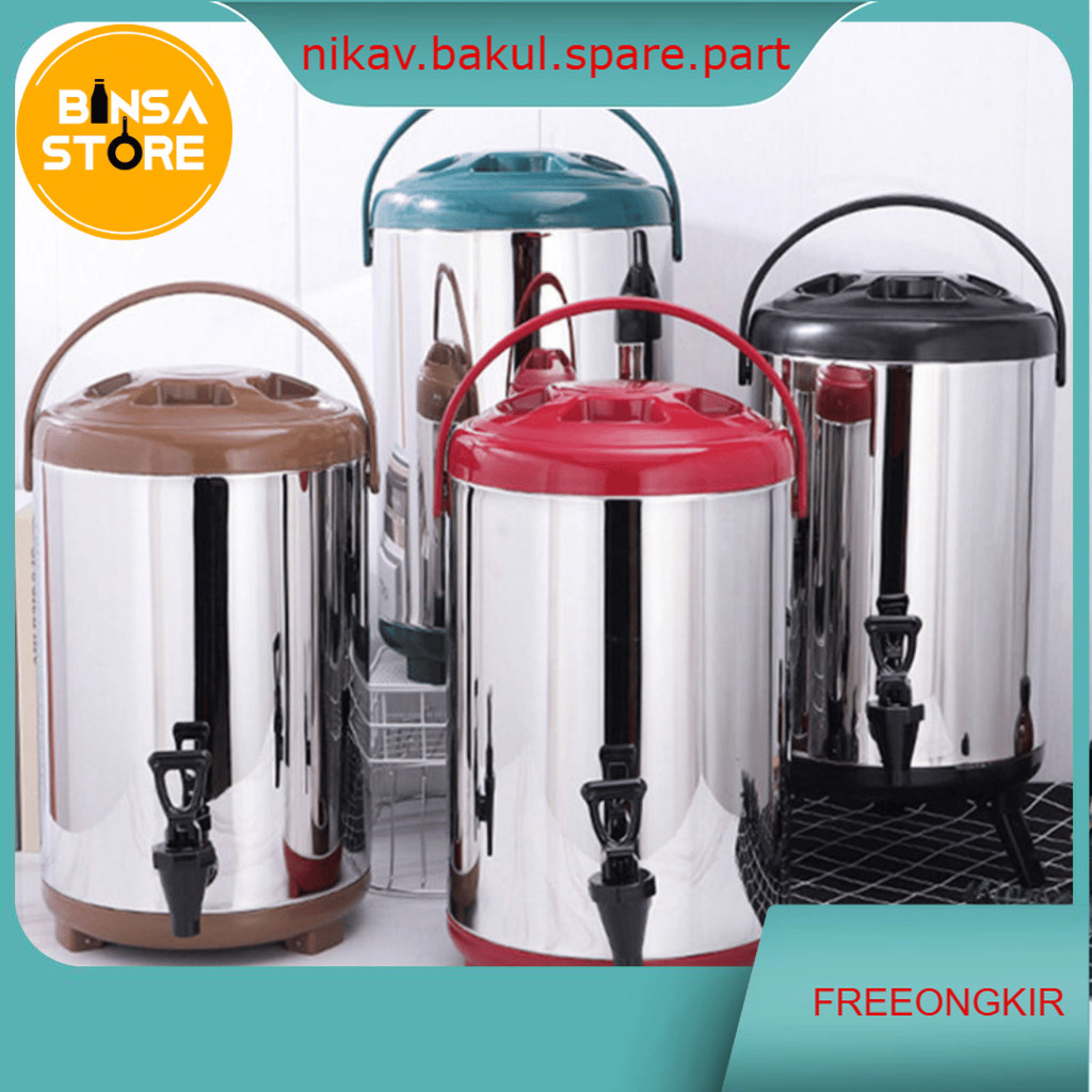 Dispenser Air Minum Tempat Air 8 liter Dispenser Bulat Kotak Wadah Air Kulkas Anti Bocor BINSA -NC02