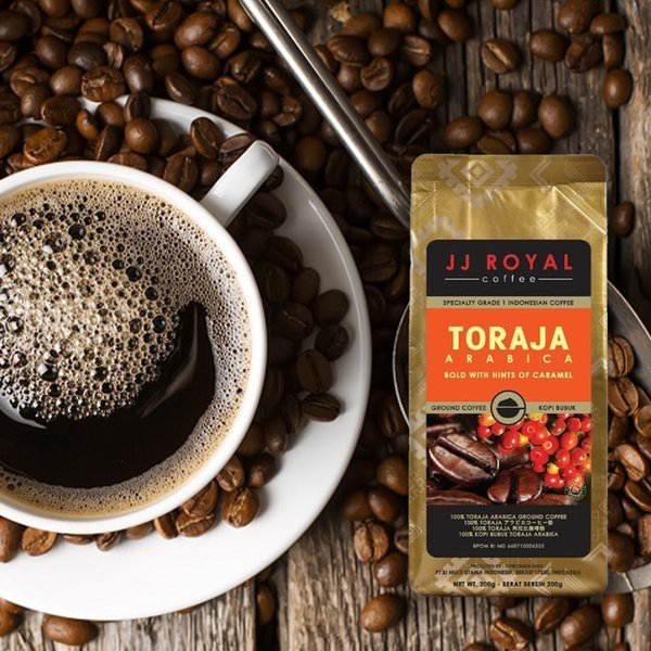 

JAMIN MURAH !!!Coffee/Kopi JJ Royal Toraja Arabica Ground Bag 200g(BISA LANGSUNG ORDER)