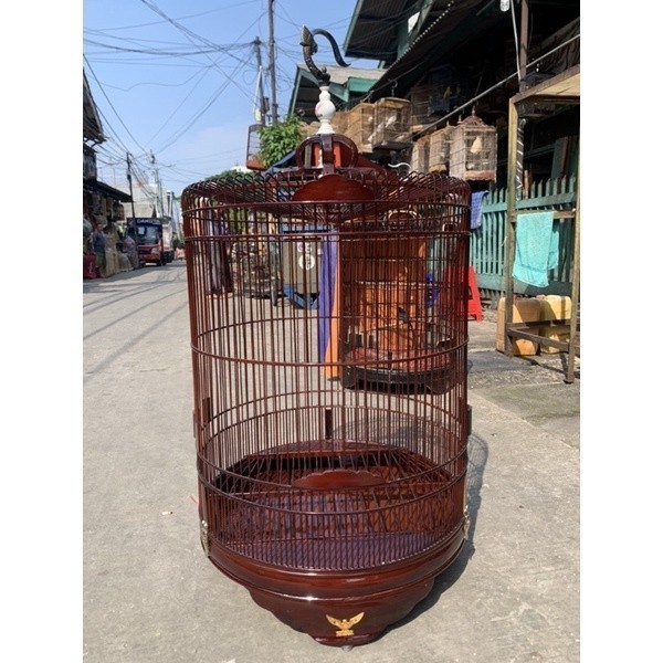 SANGKAR KANDANG MURAI RADJA JATI COKLAT NATURAL no 2