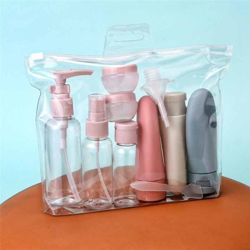 X51A-Travel Bottles Set With Storage Bag Travel Size Empty Liquid Cream Lotion Containers Fine Mist 