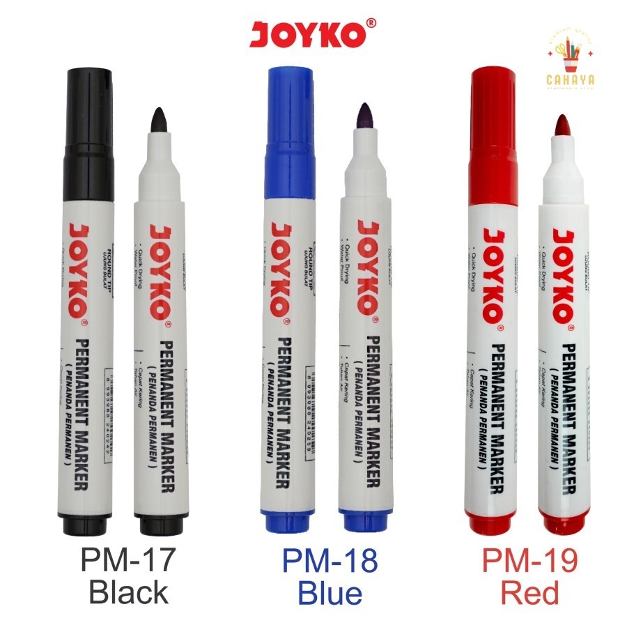 

Cahaya Stationary Spidol Permanen Joyko / Permanent Marker Round Tip Joyko