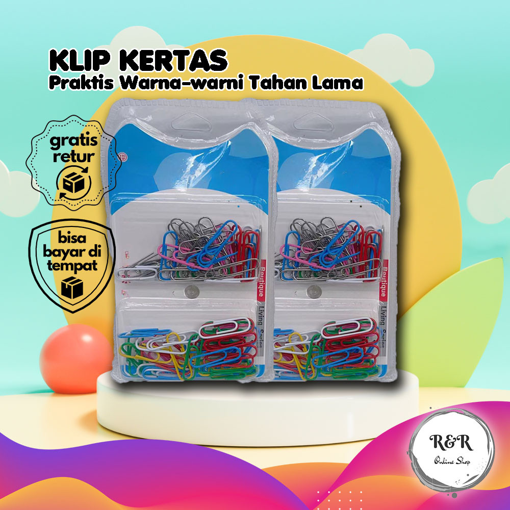 

Klip Kertas Warna Pelangi Paper Clip Anti Karat Serbaguna Isi Banyak Stationery Unik Klip Kertas Organizer Paper Clip