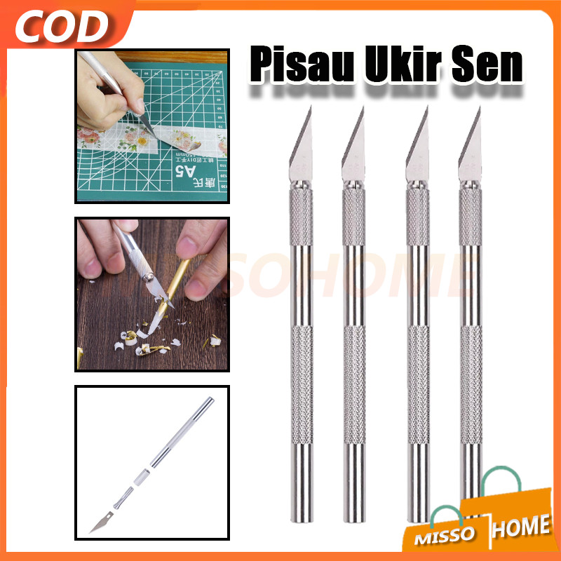 

3 PCS Pisau Ukir Seni/Metal Handle Blade/Cutter Samoyed