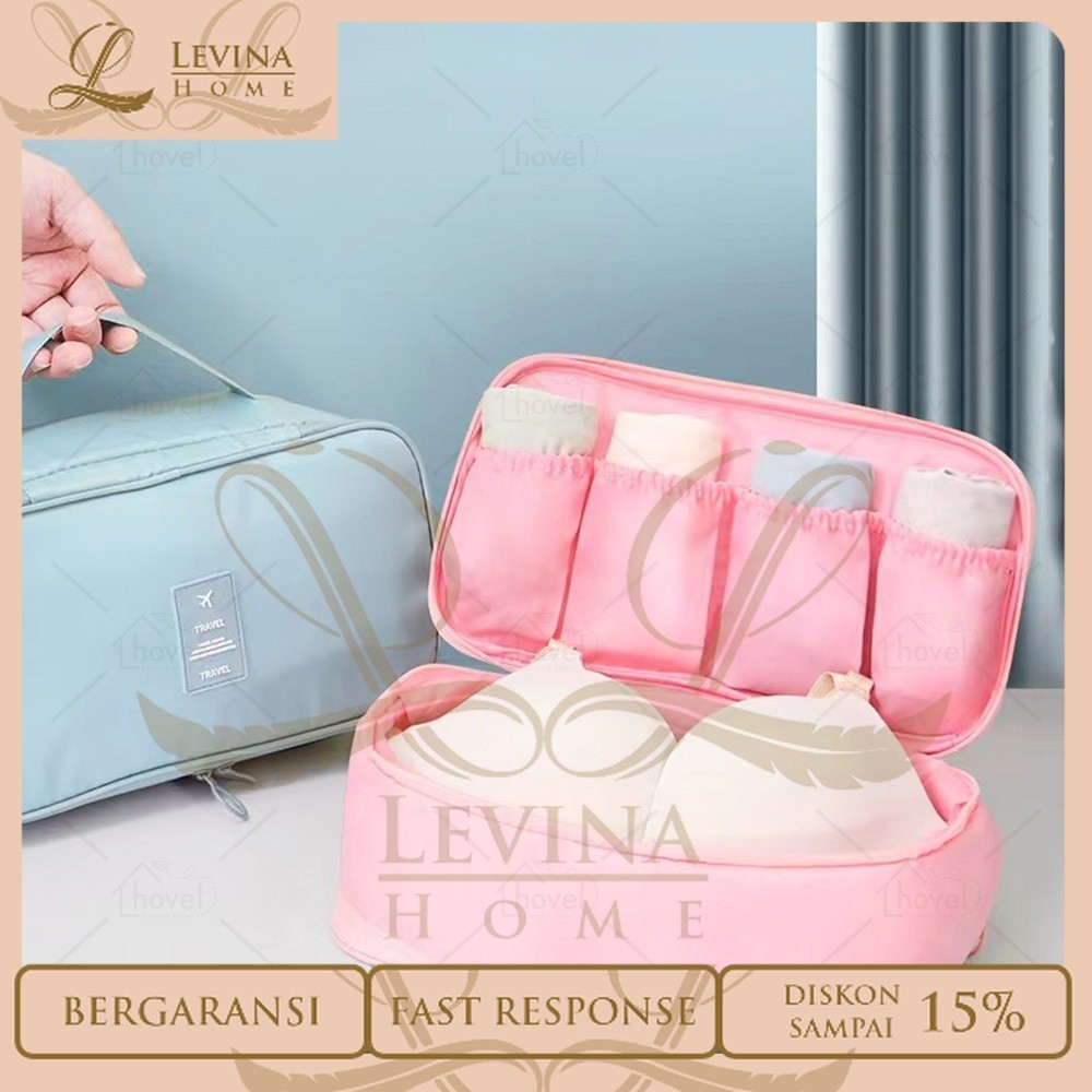 Tas Travel Pouch Bag Bra Kaos Kaki Tas Penyimpanan Pakaian Dalam – Levina Home