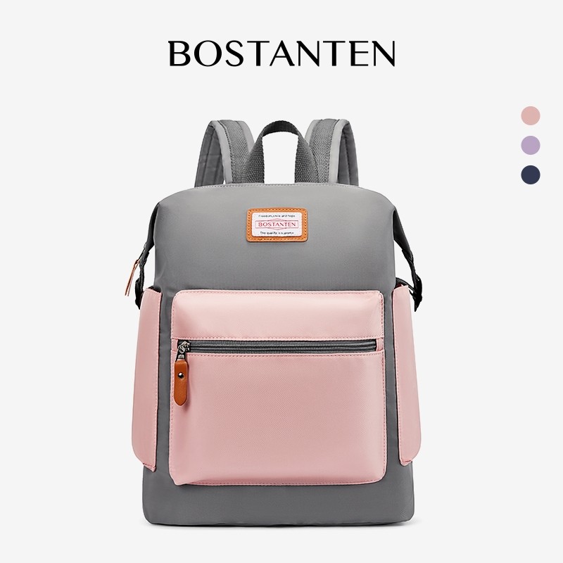 BOSTANTEN Ransel Pria Ransel Wanita Tas Couple Tas Kanvas Unisex Tas Pelajar Berbagai Warna