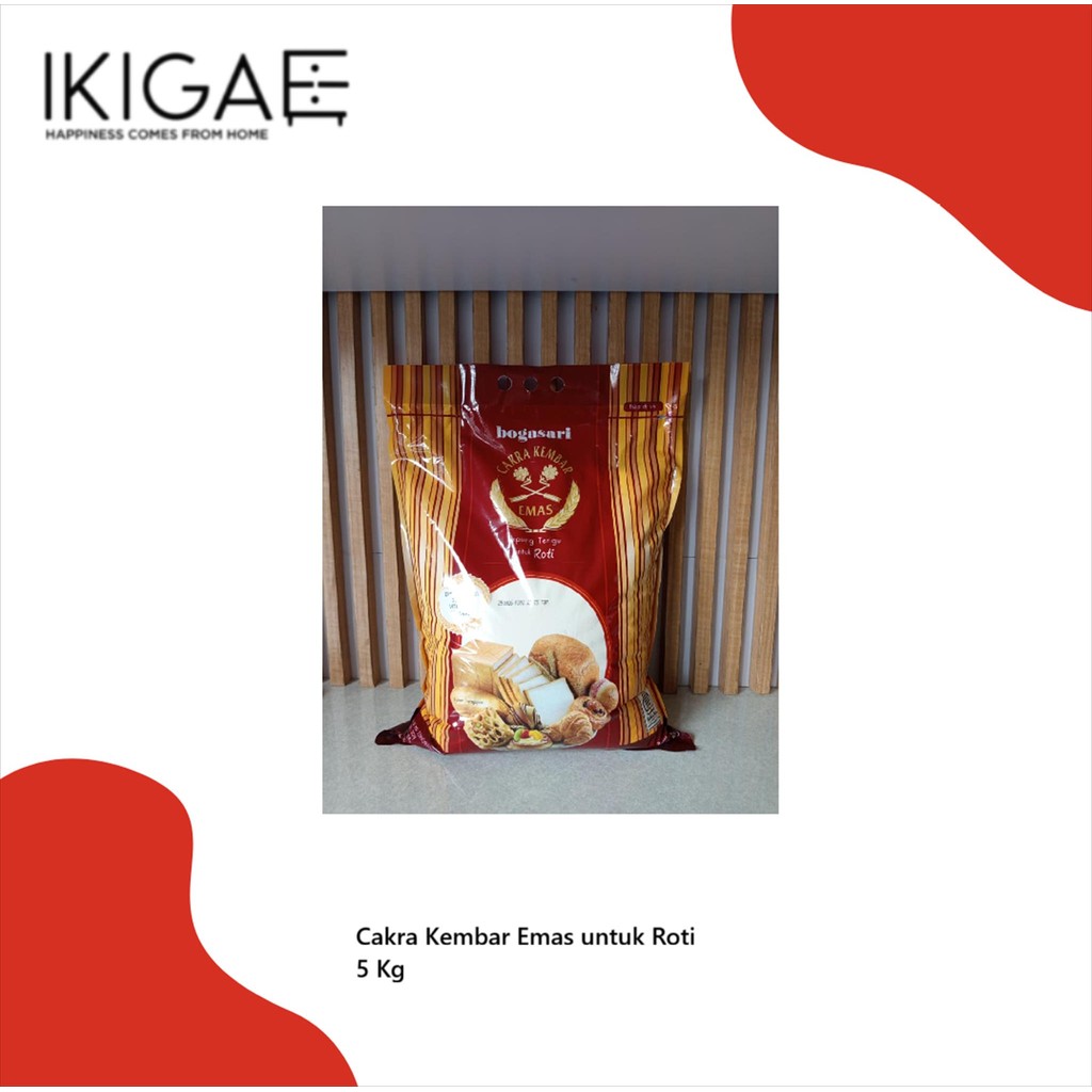 

TEPUNG TERIGU CAKRA KEMBAR EMAS / TEPUNG TERIGU UNTUK ROTI 5 KG