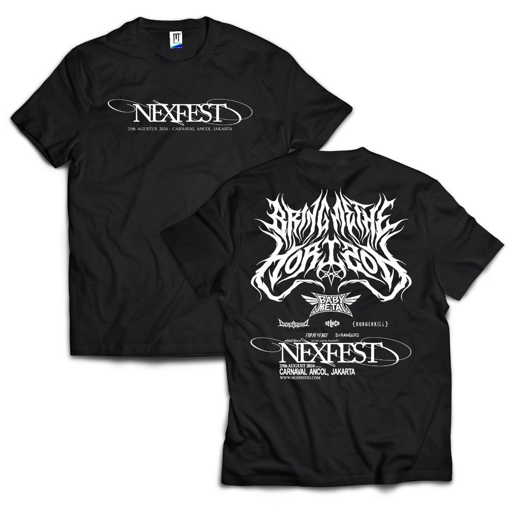 BAND - T shirt NEXFEST BMTH BABY METAL LIVE JAKARTA | BRING ME THE HORIZON | Kaos band | Tag Merchco