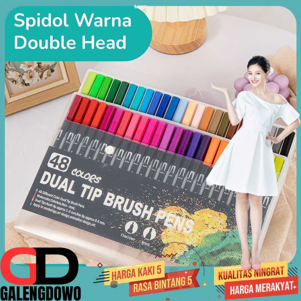 

Kolorowy Spidol Double Head Drawing Pen Fine Art Watercolor Set - MKB