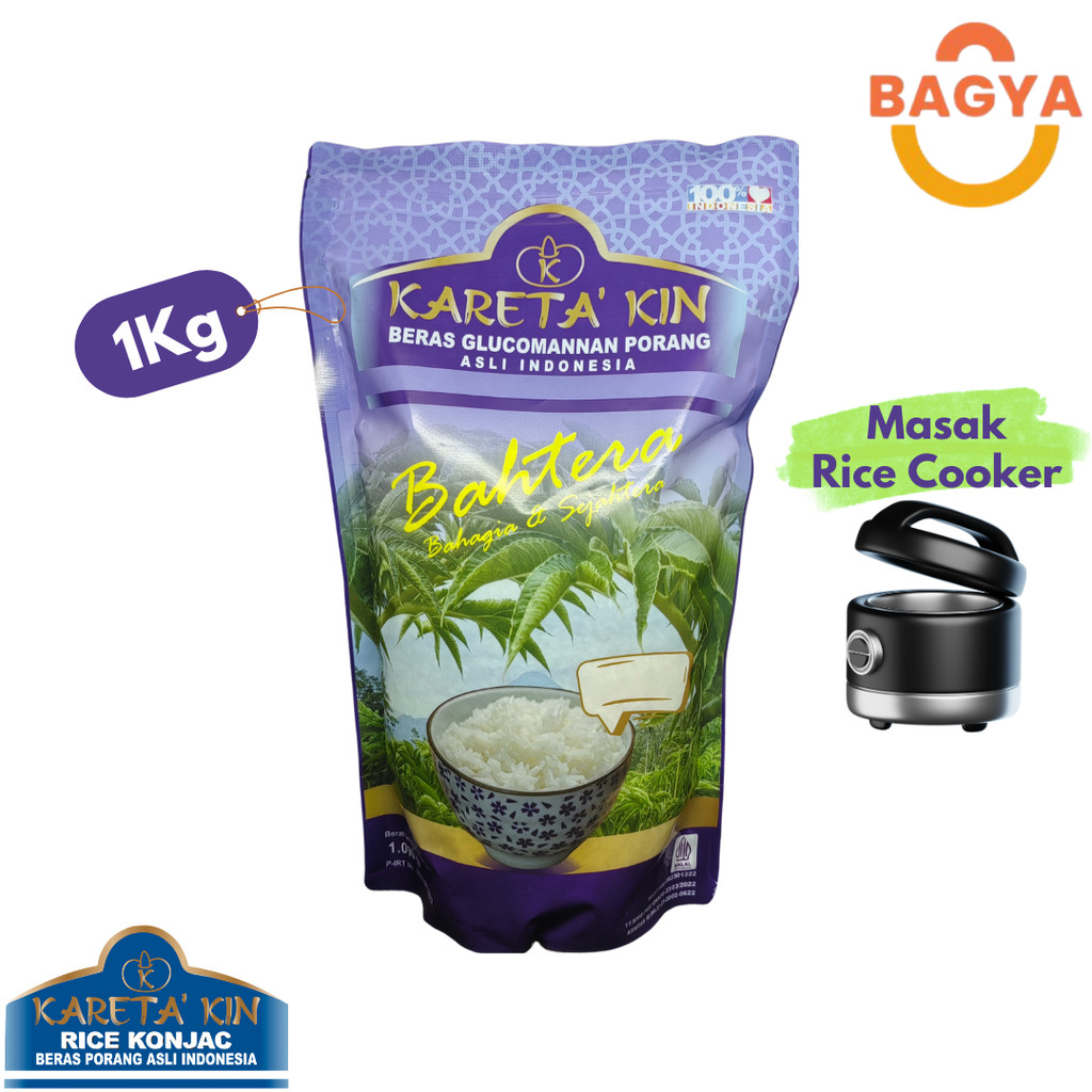 

Kareta Kin Bahtera Beras Glukomanan Porang 1Kg Tinggi Serat Alami Organik