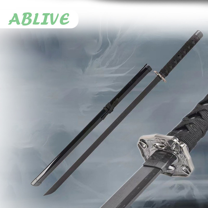 Kayu Katana 100cm Pedang Mainan Kayu Panjang Mainan Katana Boken Pedang Kayu Alat Peraga Cosplay Plu