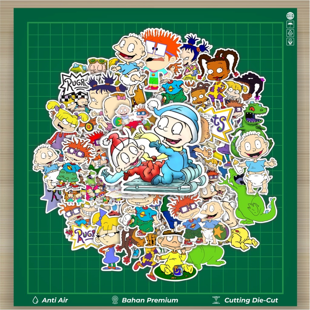 

HOT 50 PCS STIKER Stiker Kartun Rugrats Stiker Fashion Cars Decal Dingin Kartu Album Custom Vinyl Anti Air- Sticker Aesthetic Buku Journal Koper Casing HP Tablet Laptop Helm Motor Botol Minum