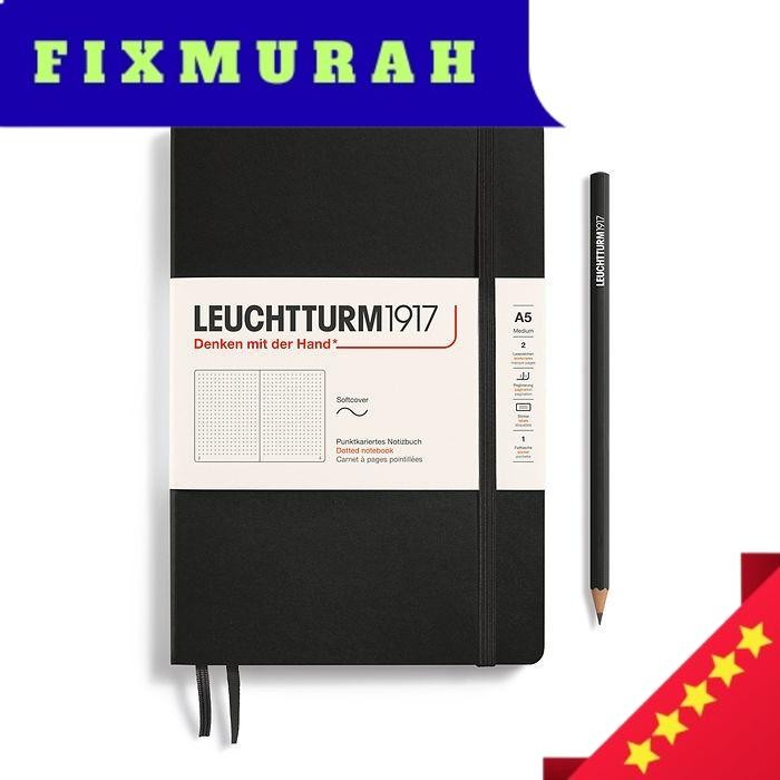 

LEUCHTTURM 1917 Notebook Medium A5 123p. Softcover - Black