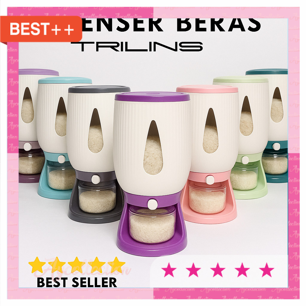 Perabot rumah tangga unik antik murah / DISPENSER BERAS Tempat penyimpanan makanan 10KG 12KG rice bo