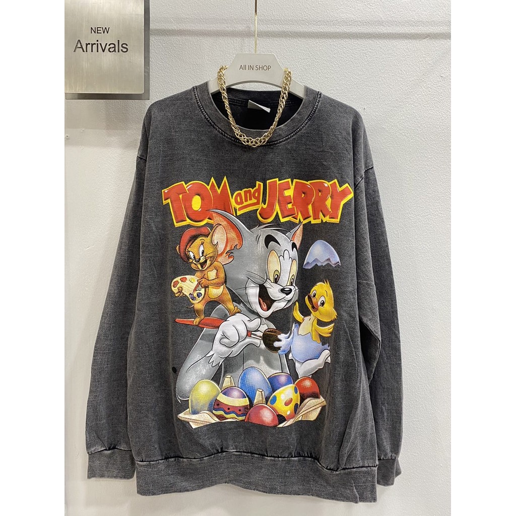 bkkclothe. SWEATER COTTON WASHED / BLEACHED BRAND BACON ( IMPORT BANGKOK )