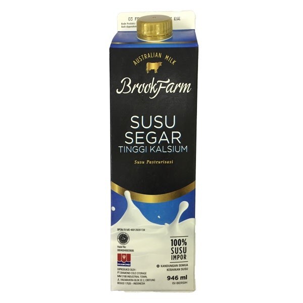 

BROOKFAMY FRESH MILK HIGH CAL PLAIN 946 ML - SUSU - AMY