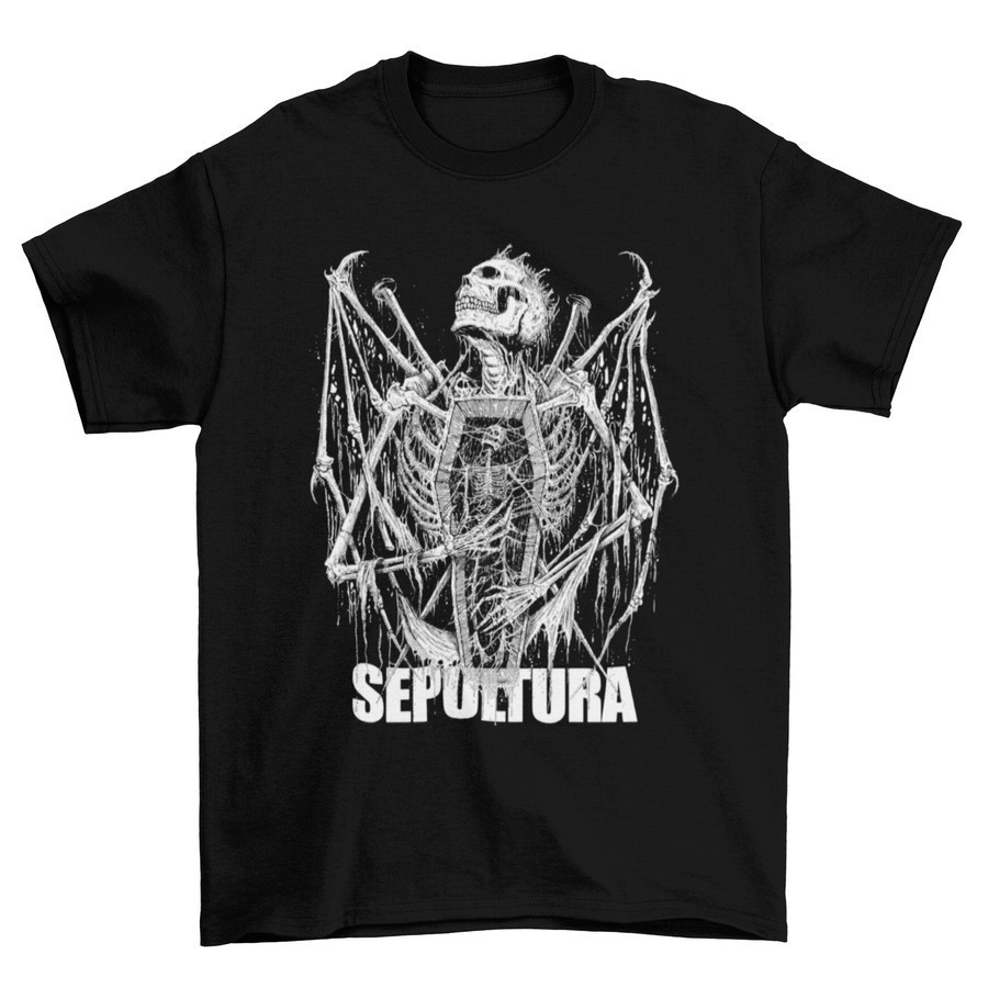 Kaos Band Pria Custom Sepultura - Carnifex