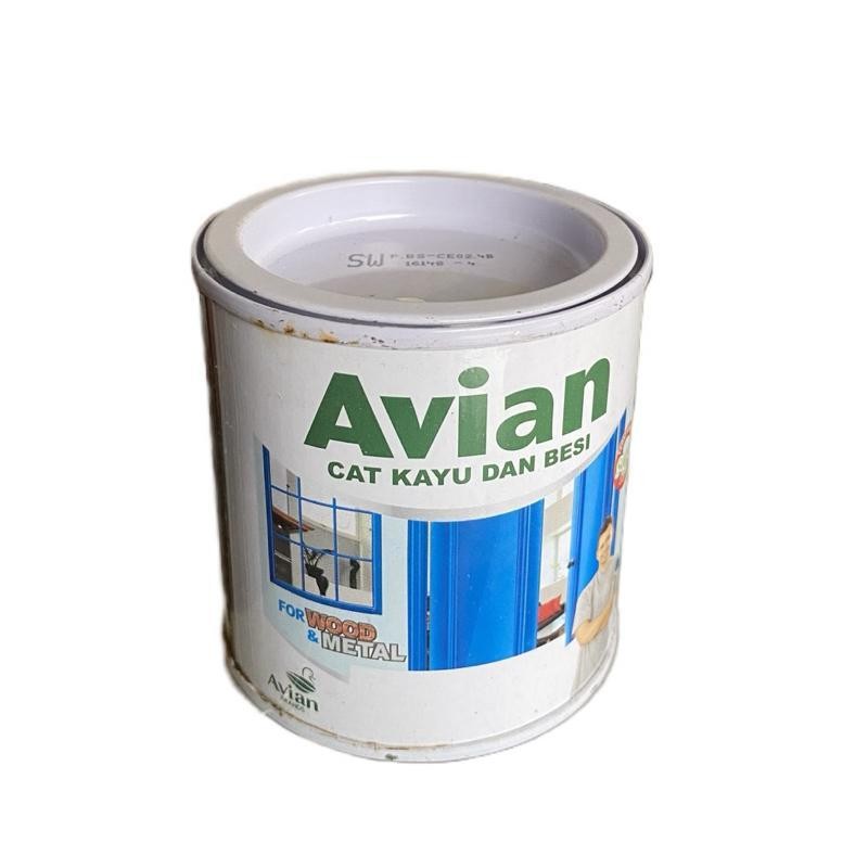 Cat Minyak Kayu Besi AVIAN 100cc - Cat Enamel Mengkilap Anti Karat Cepat Kering - Warna Komplit Mera