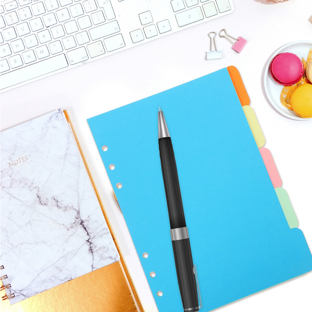 

15pcs Binder Notepad A5 Notepad Dividers Divider Tabs Notebook Index Page Colored Binder Dividers Markers For Office Home School