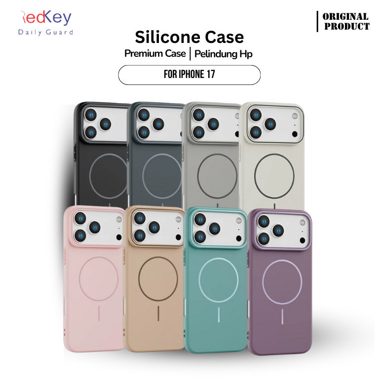 Redkey Case iPhone 17 Pro Microfiber Casing Liquid Magsafe Silicone