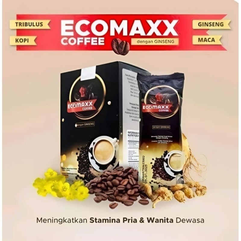 

Ecomaxx coffee original 100% bpom 1 box isi 10 sachet