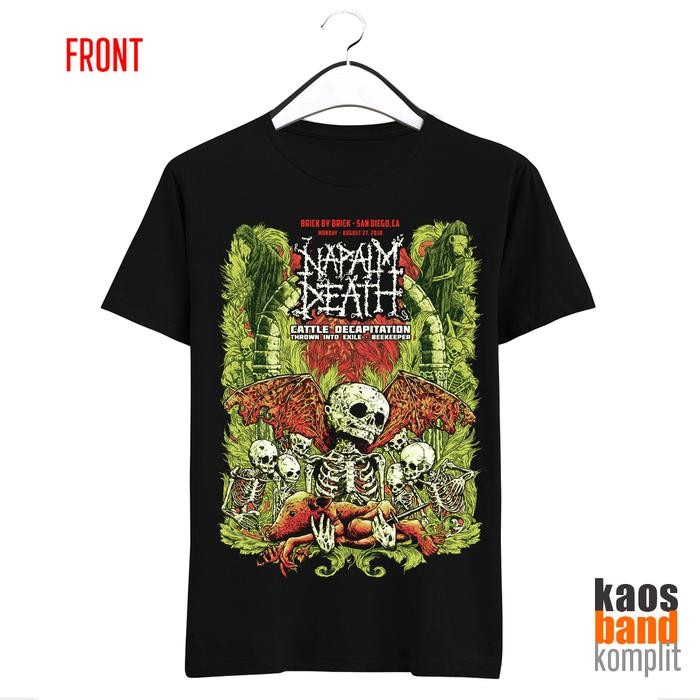 (COD) Kaos Band NAPALM DEATH TOUR 01 Premium Black 24s