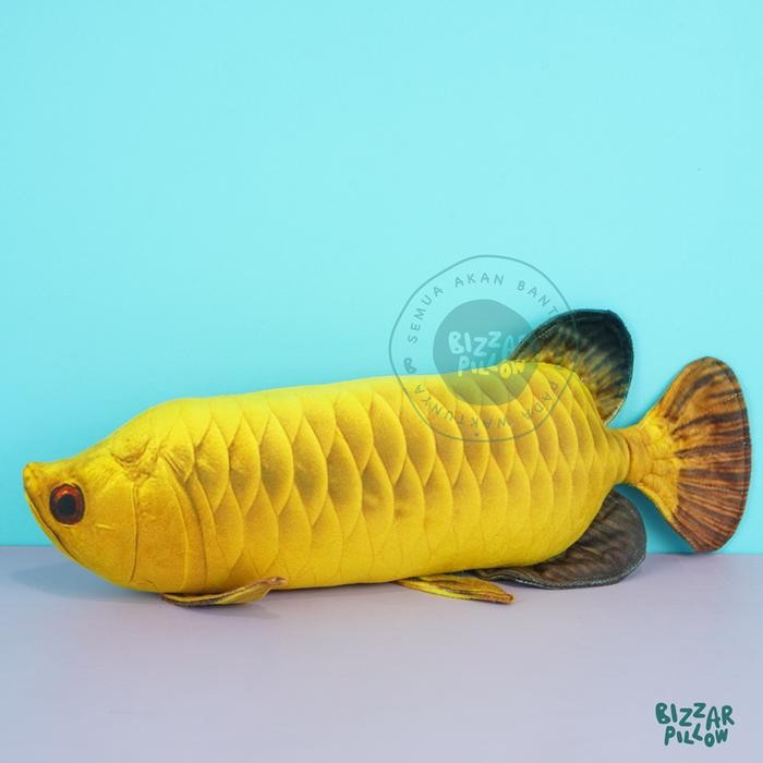 Bizzarpillow Bantal Ikan Arwana Kain Yelvo size XL BZ079 - Arwana Gold