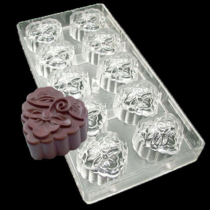 

Flor especial de bolo da lua em forma de 3 D o plástico policarbonato PC molde da geléia molde de Chocolate