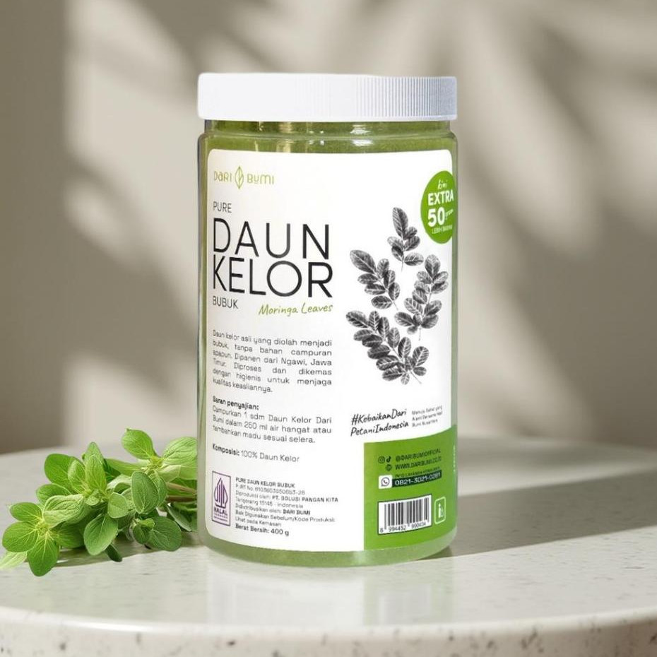 

Bubuk Daun Kelor Dari Bumi - Moringa Asli Serbuk Kelor Powder Herbal Original