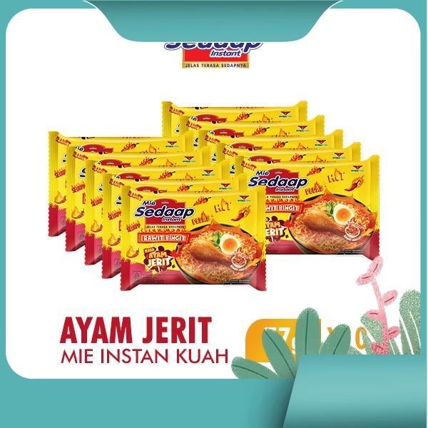 

Sedaap Mie Instan Ayam Jerit 77 gr x 10 Pcs
