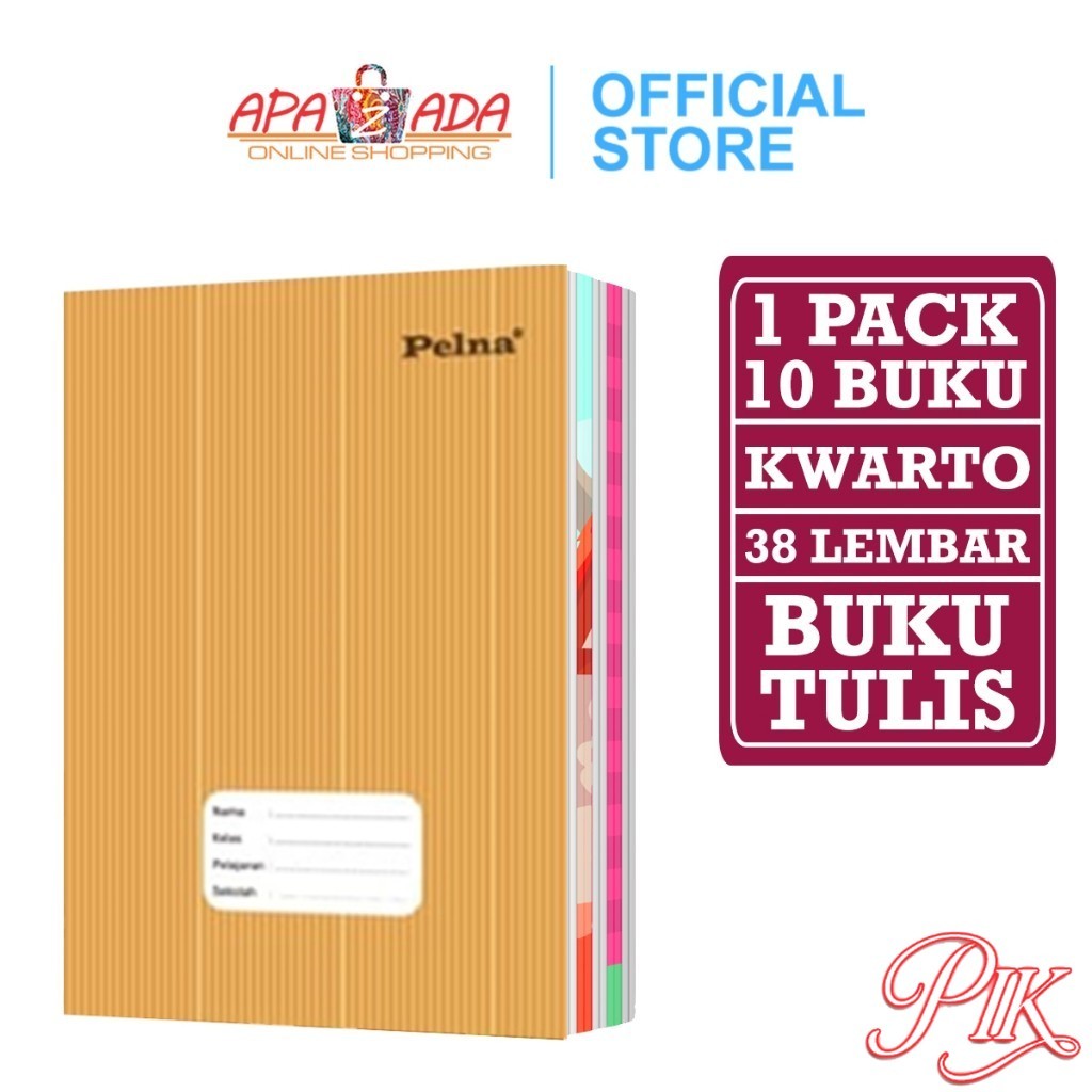 

Buku Tulis Kwarto Kraft 38 Lembar Murah [1 Pack - 10 Pcs Buku] / Buku Tulis Sekolah