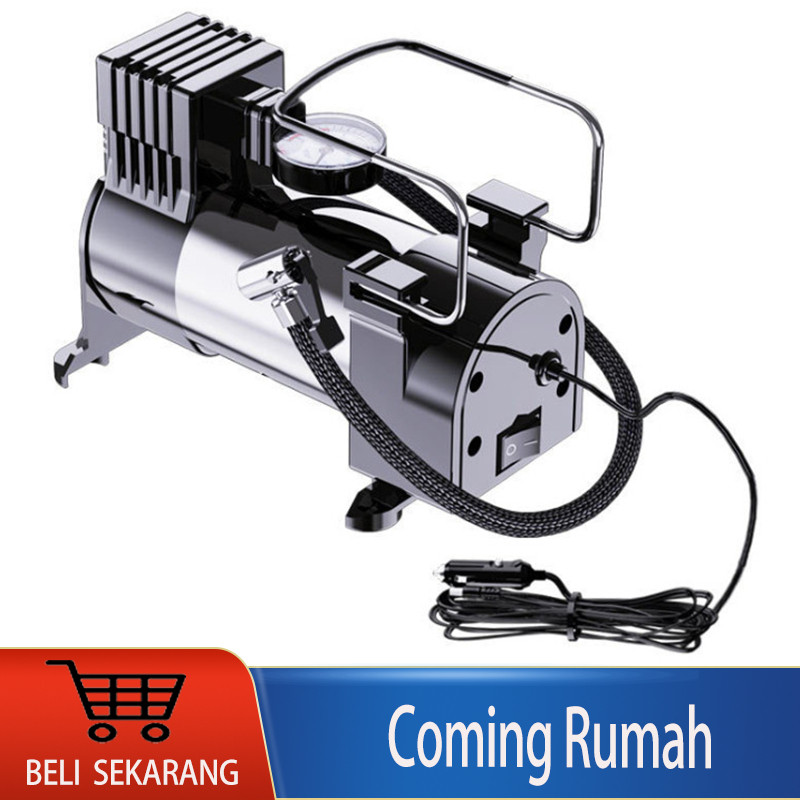 SPEEDPARTS STORE 【 terkini 】Paket kompresor Mini Power Listrik 12v kompresor mini Plus adaptor 16 si