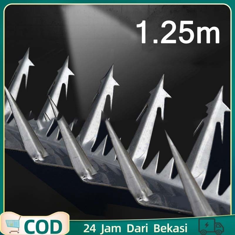 OMAHSETARA 1.25m Wall Spike Anti Maling Wall Spike 2mm Duri Tembok Anti Maling Wall Spike Untuk Anti