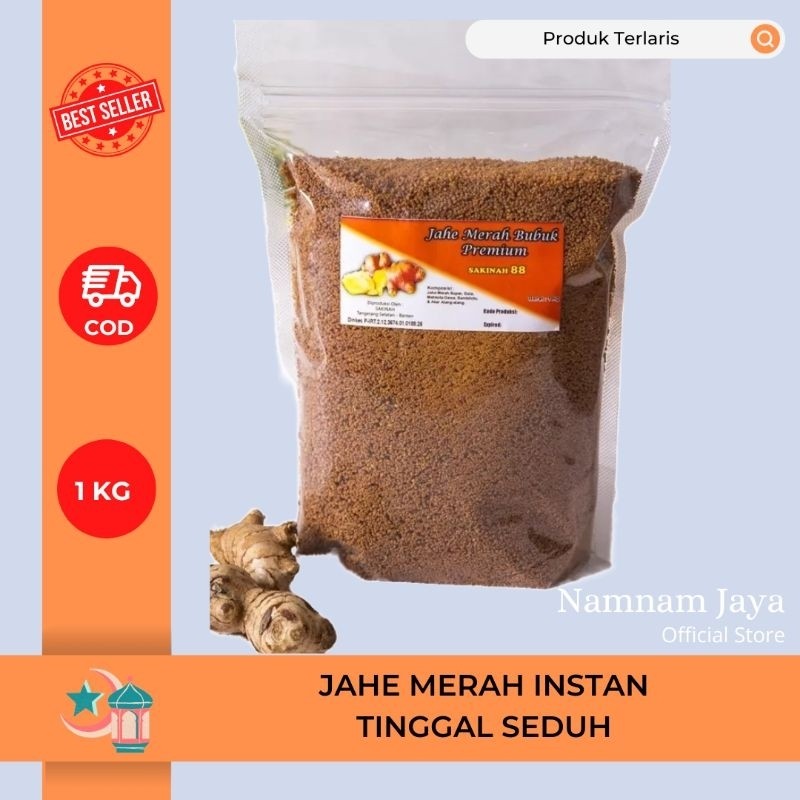 Jahe Merah Bubuk 1Kg / Jahe Merah Bubuk Instant / Bubuk Jahe Merah