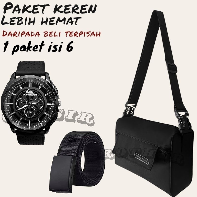 [𝗡𝗼𝘂𝗿𝗮] (Promo Paket Istimewa Pria Keren Combo Star Pria Terbaru ) 6 In 1/Jam Tangan Pria Keren Beli