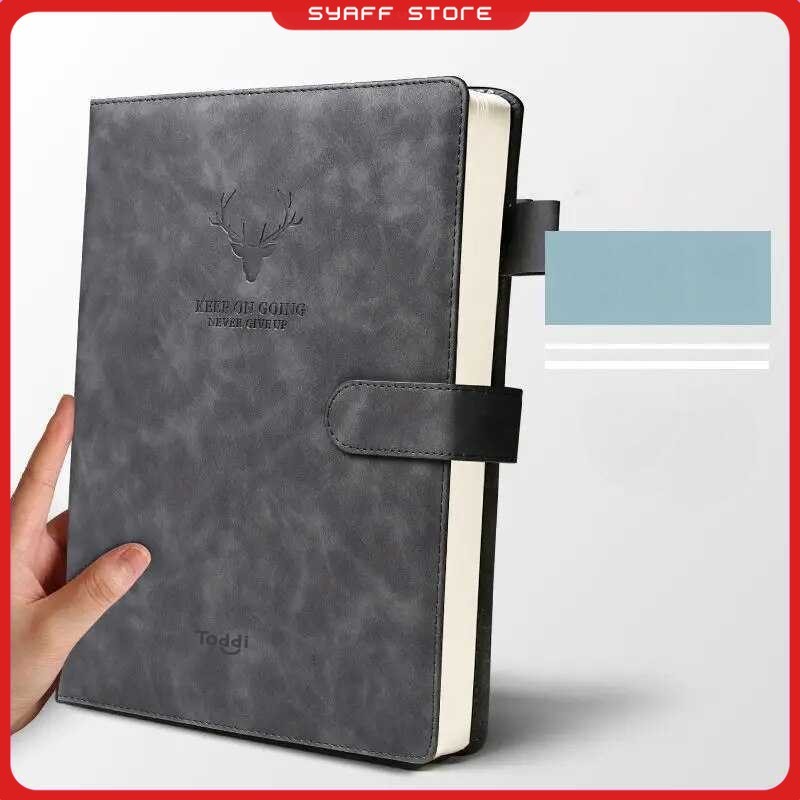 

Toddi Buku Catatan Harian Notebook Cover Kulit Magnetic Buckle - TL4