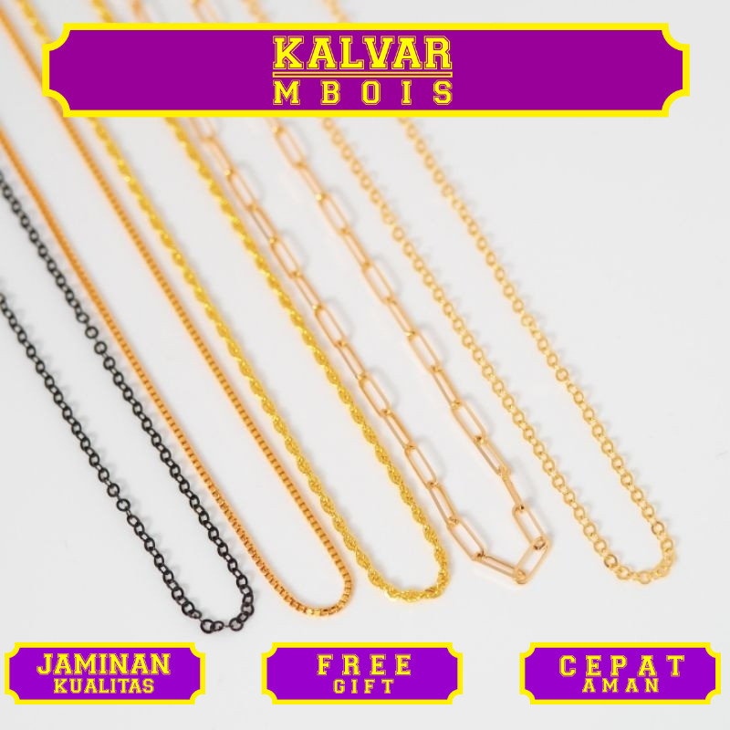 Kalung Emas Rantai Minimalis Berat Ringan & Terlihat Besar - Kalung Perhiasan Emas Minimalis Polos -