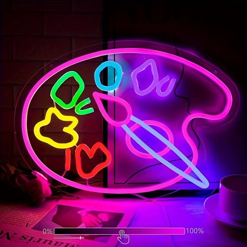 

Palette LED Neon Palette Wall Decor | USB Powered, Artistic Design, Versatile Home Lighting for Studio and Living Roo