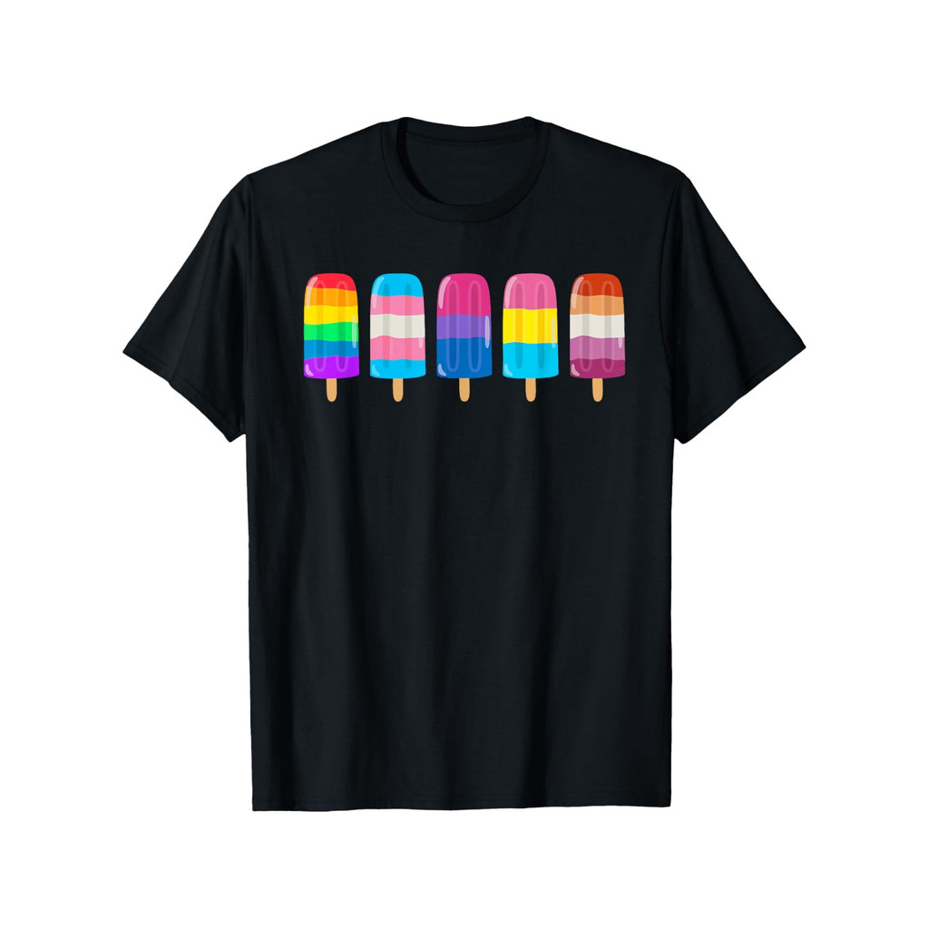 Kaos LGBT Rainbow Ice Cream | Baju Pria/Wanita Distro Katun | Keren