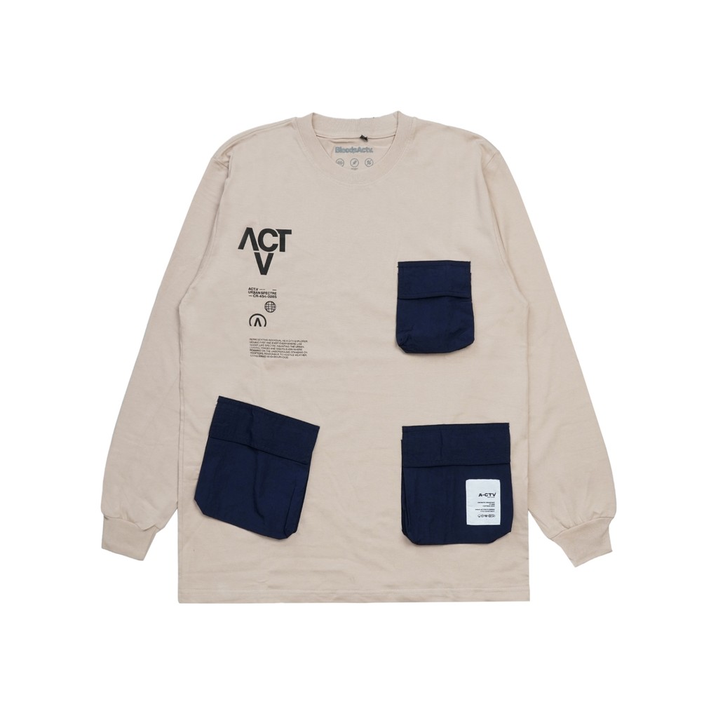 Bloods Actv Series Tshirt Kaos Cexo Actv 02 Cream