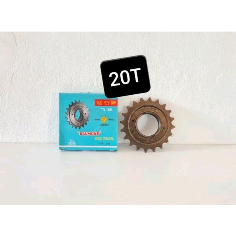 PROMO Gear Free Wheel DIAMOND 20T Gir Cog Single Tunggal Speed 20 T  Freewheel Belakang Sepeda bisa 